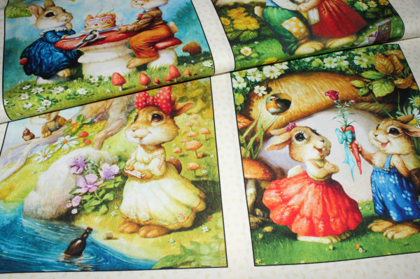 Designerbaumwollstoff Rapport I Love You